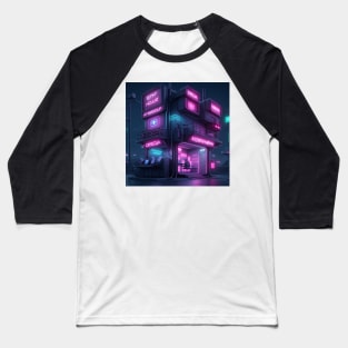 Neon cyberpunk Hotel Baseball T-Shirt